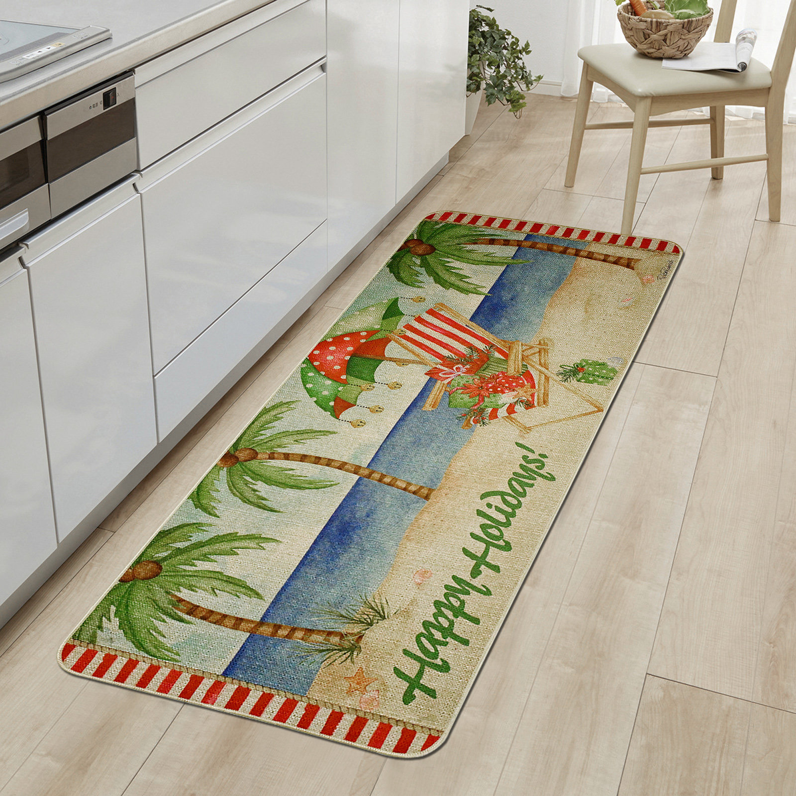 The Holiday Aisle? Tallarook Christmas Welcome 47 in. x 18 in. Non-Slip Outdoor Door Mat